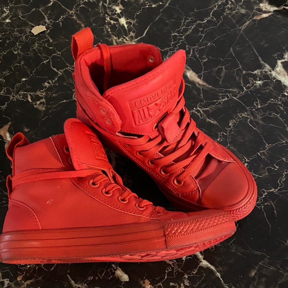 Converse Kids High-Top Sneakers - Bold Red